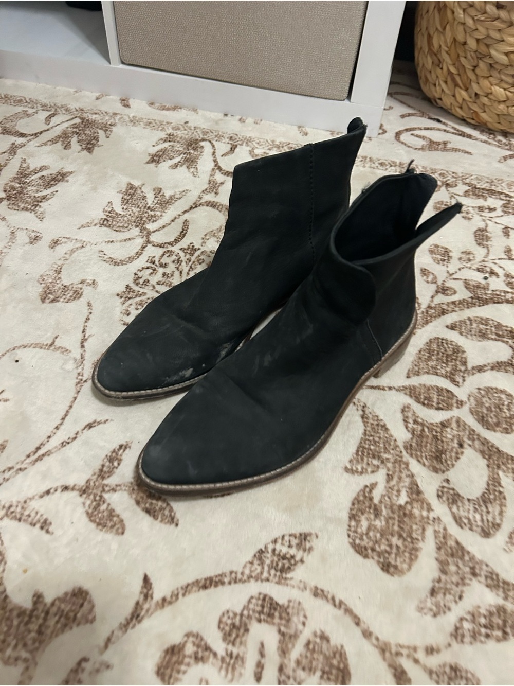 Free People Black Suede Chelsea Ankle Boots